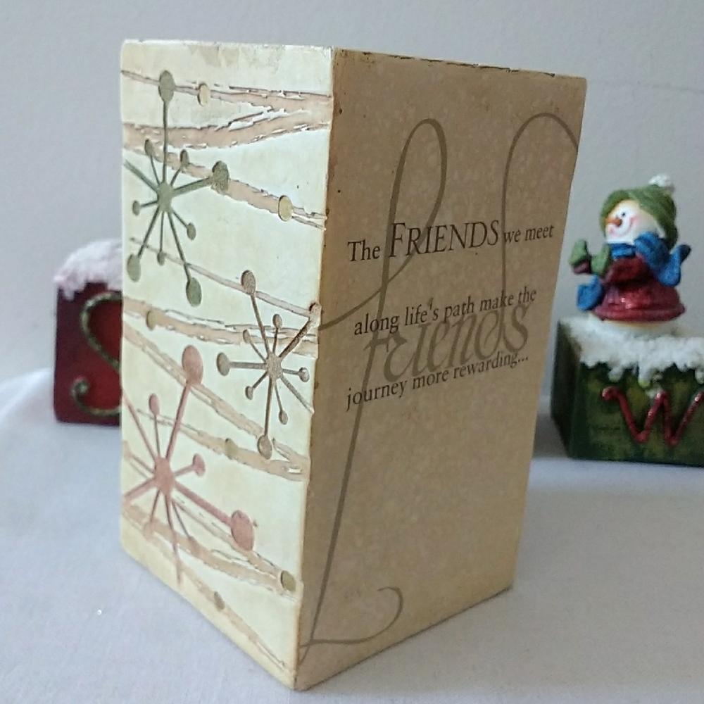 Seagull Studios Christmas Heart Warmers Decorative Tealight Holder - Friends